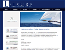 Tablet Screenshot of leisurecapital.net